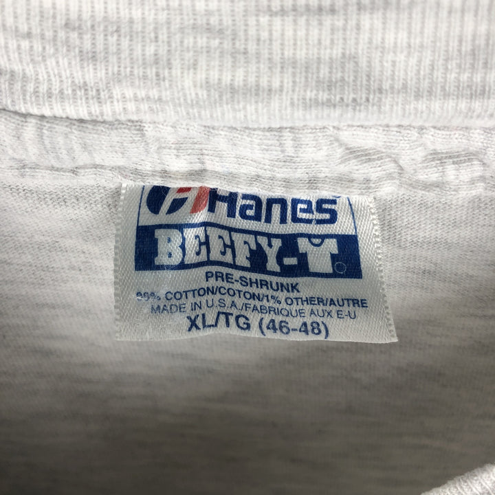 80'S Hanes BEEFY-T Blue Tag Eskimo Joe's Advertising T-Shirt, Made in USA, Men's XL equivalent. cotton gray type Vintage Second Hand