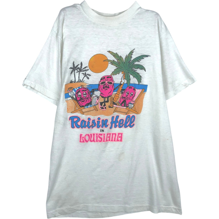 80s-90'S California Raisins Advertising T-Shirt, Men's Size L (approx.), Vintage cotton white type Vintage Second Hand