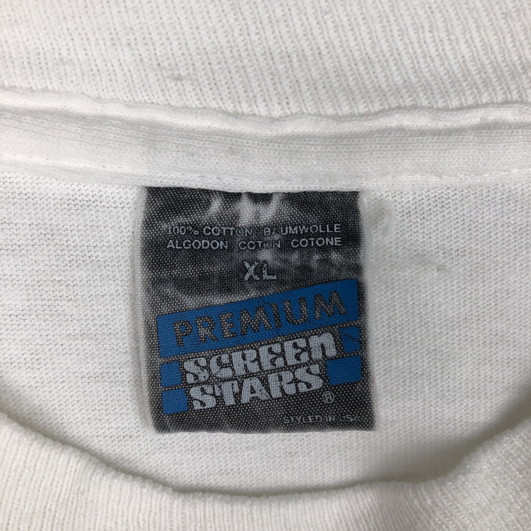 90'S Screen Stars Premium Carlsberg advertising T-shirt, made in Ireland, men's size XL equivalent. cotton white type Vintage Second Hand