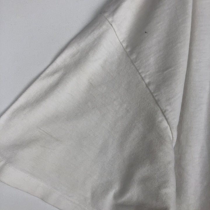 1980'S Hanes BEEFY-T Blue Tag NISSAN Advertising T-Shirt, Made in USA, Men's XL Equivalent, Vintage cotton white type Vintage Second Hand