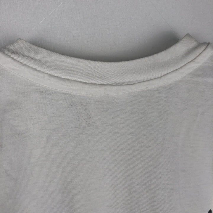 1980'S Hanes BEEFY-T Blue Tag NISSAN Advertising T-Shirt, Made in USA, Men's XL Equivalent, Vintage cotton white type Vintage Second Hand