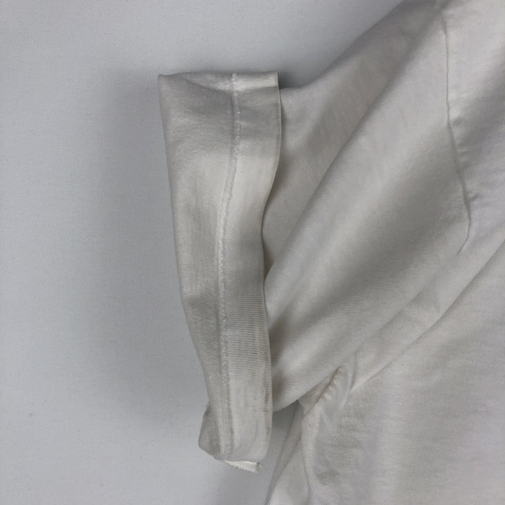 1980'S Hanes BEEFY-T Blue Tag NISSAN Advertising T-Shirt, Made in USA, Men's XL Equivalent, Vintage cotton white type Vintage Second Hand