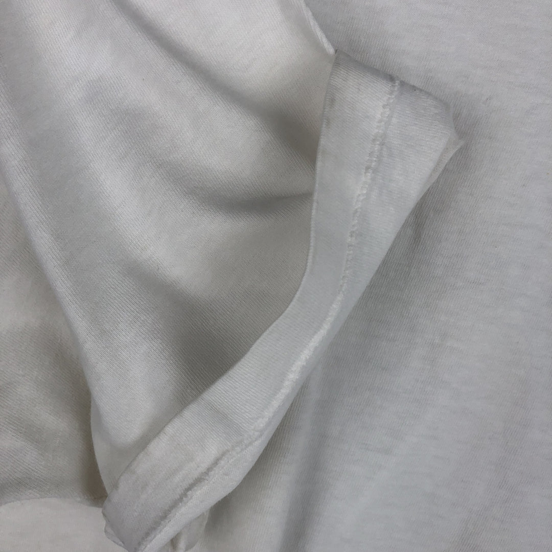 1980'S Hanes BEEFY-T Blue Tag NISSAN Advertising T-Shirt, Made in USA, Men's XL Equivalent, Vintage cotton white type Vintage Second Hand