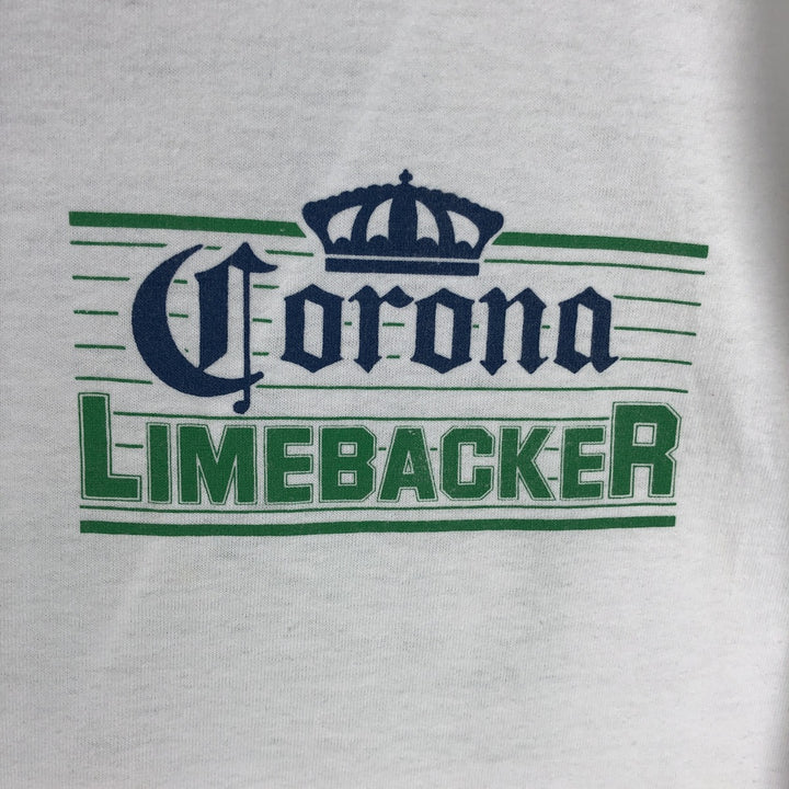 90'S Screen Stars BEST CORONA EXTRA Advertising T-Shirt, Made in USA, Men's XL equivalent. cotton white type Vintage Second Hand