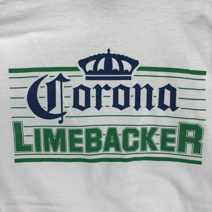 90'S Screen Stars BEST CORONA EXTRA Advertising T-Shirt, Made in USA, Men's XL equivalent. cotton white type Vintage Second Hand