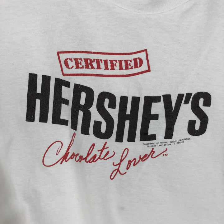 ~1980'S Hanes HERSHEY'S Advertising T-Shirt, Made in USA, Men's XL equivalent, Vintage cotton white type Vintage Second Hand