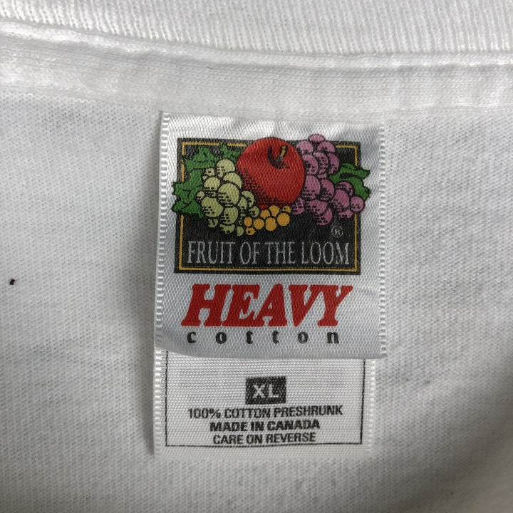 2000'S Fruit of the Loom Heavy Cotton Hooters Advertising T-Shirt, Made in Canada, Men's Size XL (approx.) cotton white type Vintage Second Hand