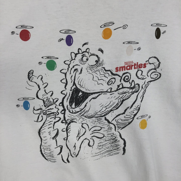 90'S Fruit of the Loom SMARTIES Advertising T-Shirt, Made in Canada, Men's XL equivalent, Vintage cotton white type Vintage Second Hand