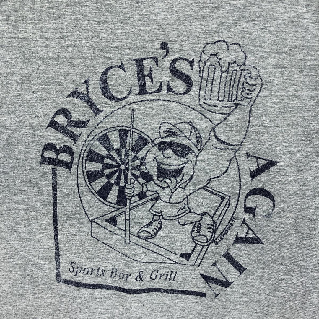 2000'S Fruit of the Loom Lofteez Budweiser advertising T-shirt, men's size XL (approx.) cotton gray type Vintage Second Hand