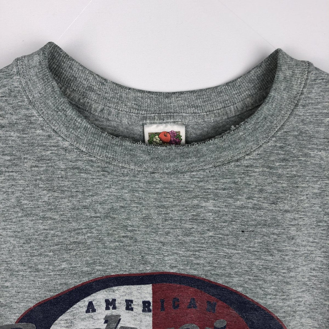 2000'S Fruit of the Loom Lofteez Budweiser advertising T-shirt, men's size XL (approx.) cotton gray type Vintage Second Hand