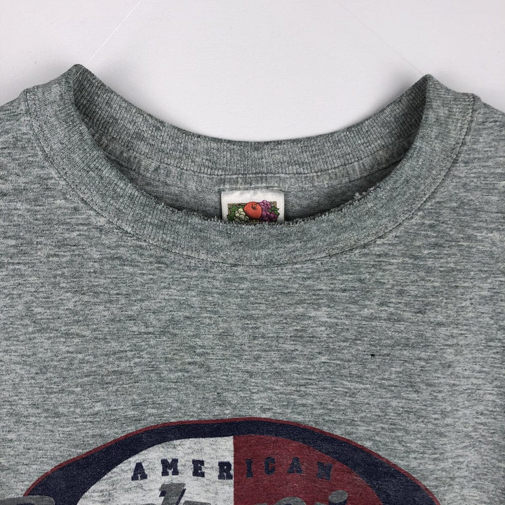 2000'S Fruit of the Loom Lofteez Budweiser advertising T-shirt, men's size XL (approx.) cotton gray type Vintage Second Hand