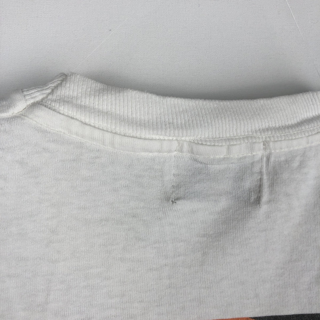 90'S BACARDI Advertising T-shirt, Men's XL equivalent, Vintage unclear white type Vintage Second Hand