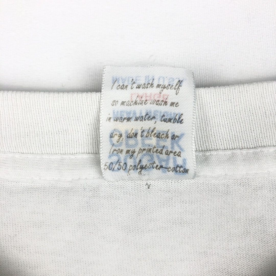 90'S SUGAR CREEK BUDWEISER Advertising T-Shirt, Made in USA, Men's Size L (Equivalent), Vintage cotton white type Vintage Second Hand
