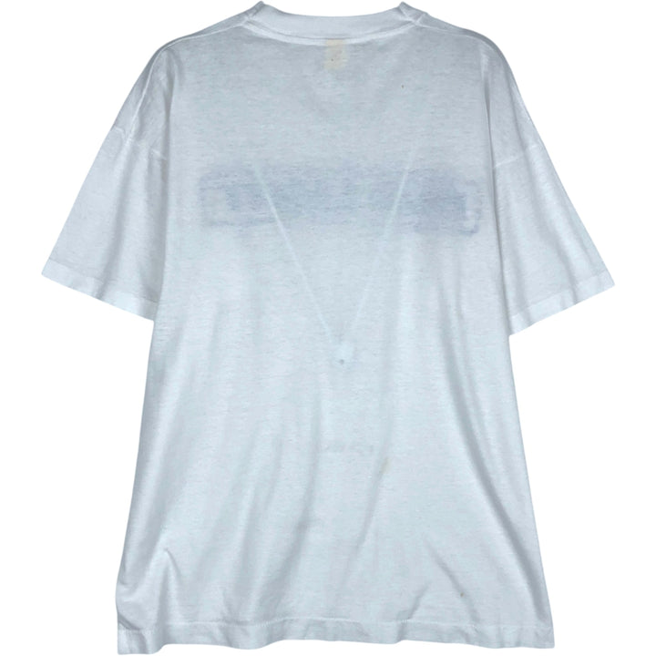 ~90'S BUD LIGHT Advertising T-Shirt, Men's Size M (approx.), Vintage unclear white type Vintage Second Hand