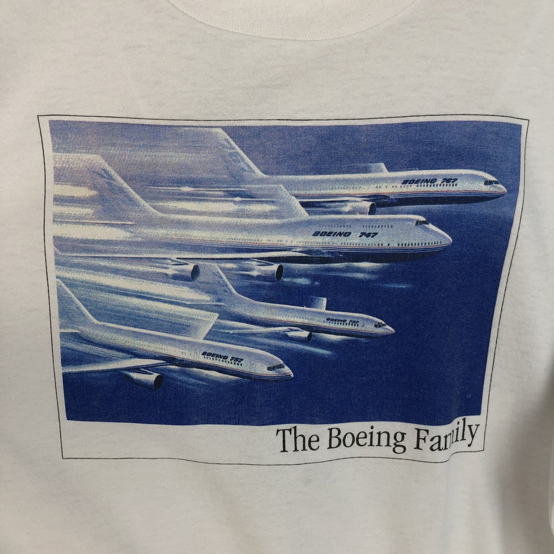 ~90'S Screen Stars Best Boeing Advertising T-Shirt, Made in USA, Men's XL equivalent, Vintage cotton white type Vintage Second Hand