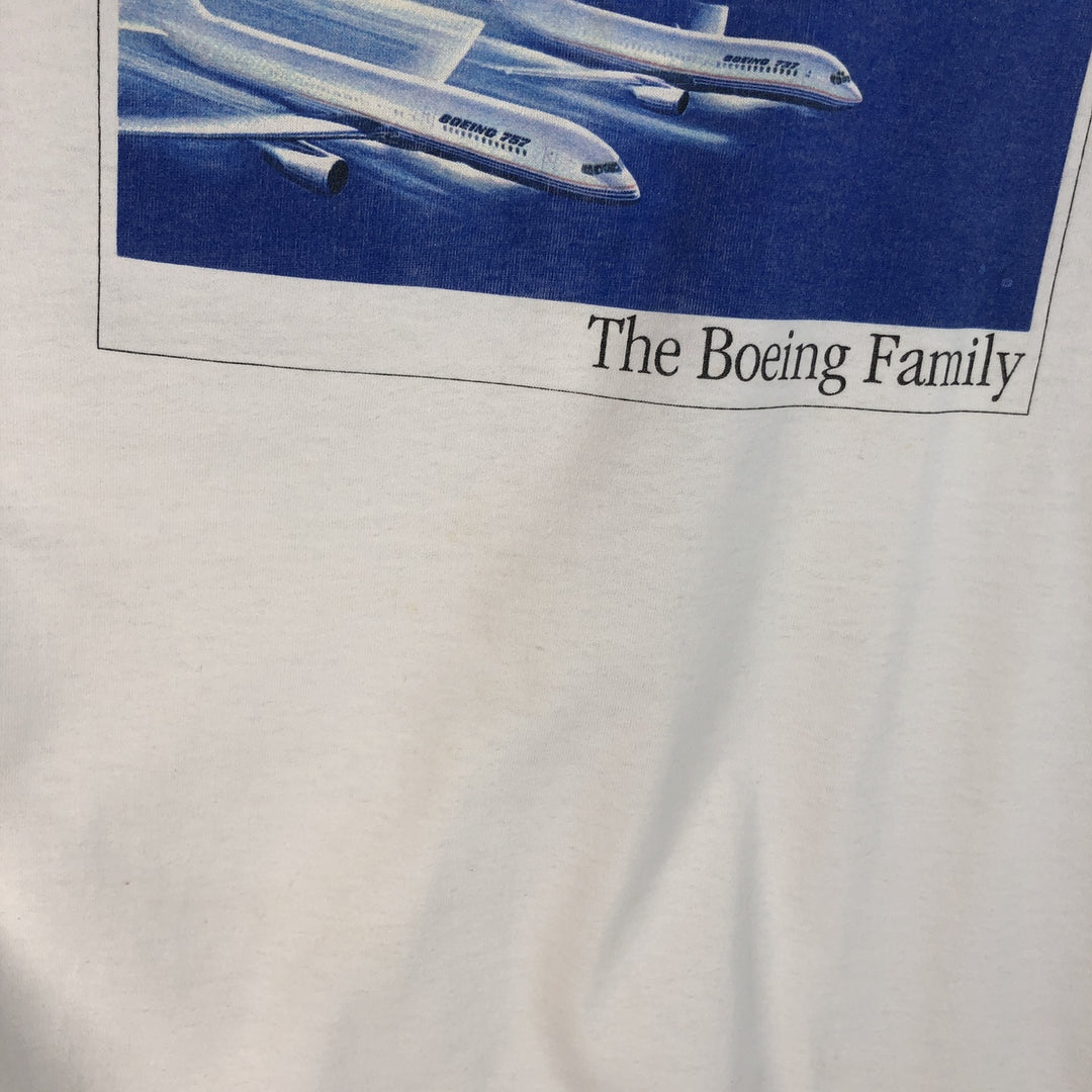 ~90'S Screen Stars Best Boeing Advertising T-Shirt, Made in USA, Men's XL equivalent, Vintage cotton white type Vintage Second Hand