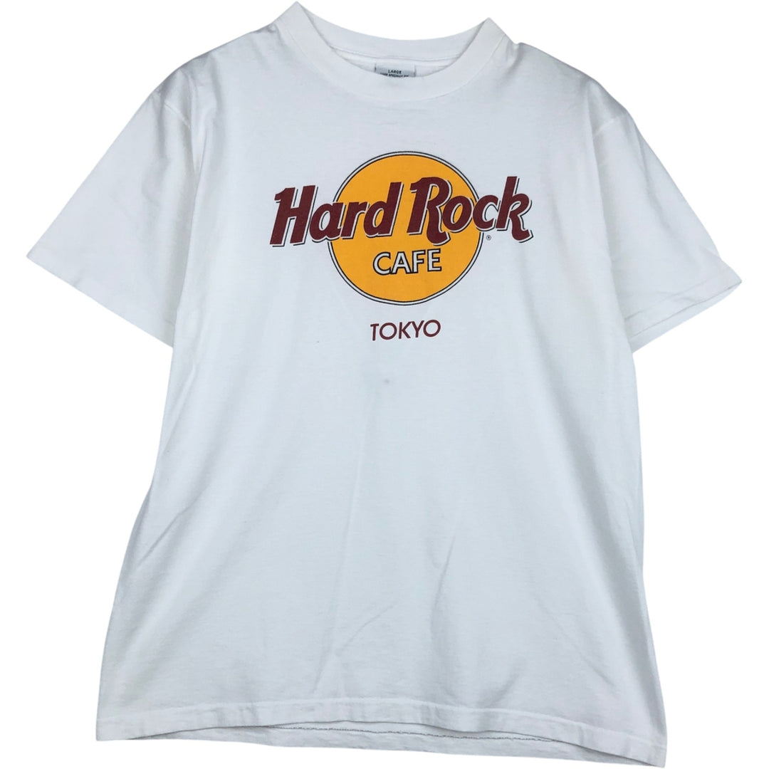 90'S HARD ROCK CAFE Hard Rock Cafe Advertising T-shirt Made in USA Men's L Vintage cotton white type Vintage Second Hand