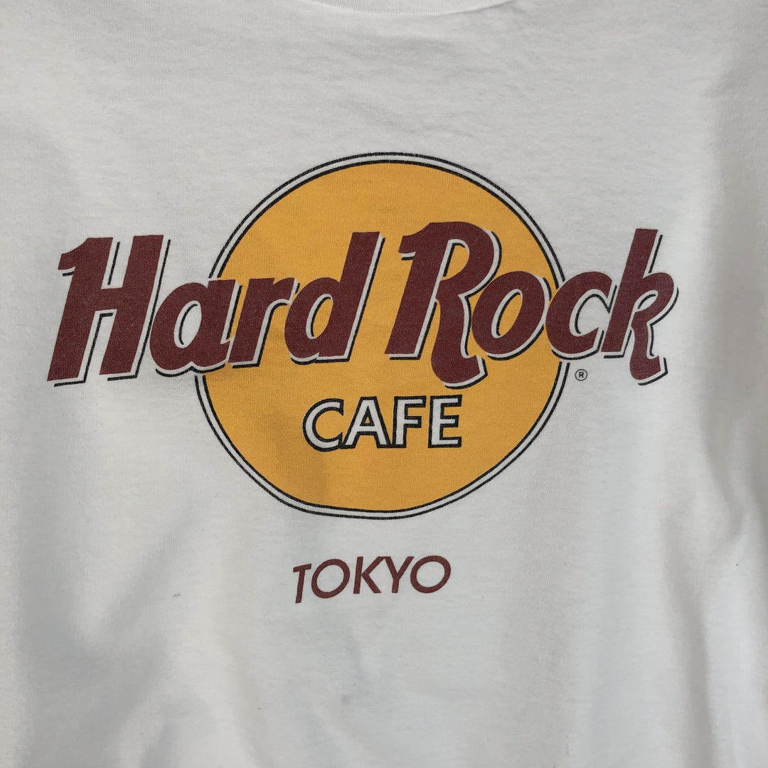 90'S HARD ROCK CAFE Hard Rock Cafe Advertising T-shirt Made in USA Men's L Vintage cotton white type Vintage Second Hand
