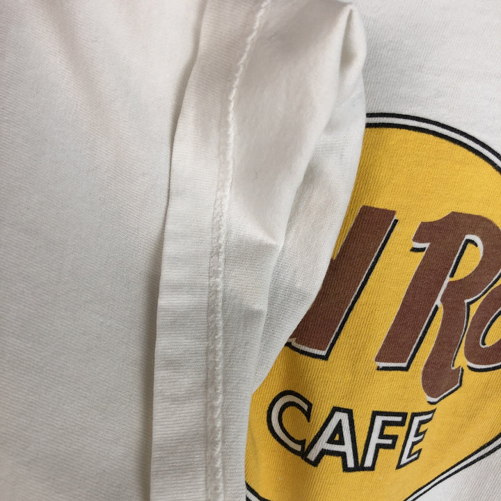 HARD ROCK CAFE advertising T-shirt, men's size L (approx.), vintage. unclear white type Vintage Second Hand