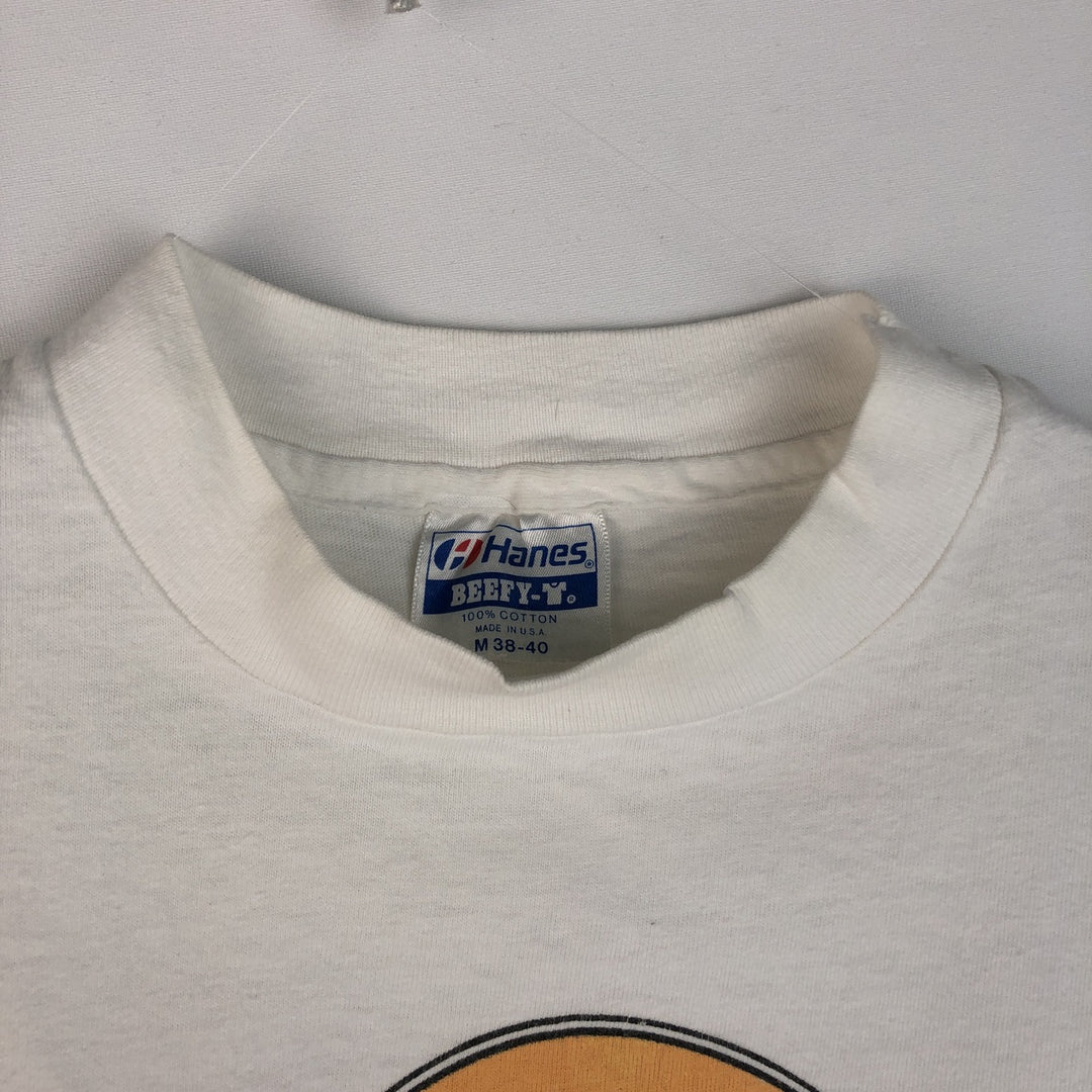 90'S Hanes BEEFY-T Hard Rock Cafe Advertising T-Shirt, Made in USA, Men's Size M (approx.), Vintage cotton white type Vintage Second Hand
