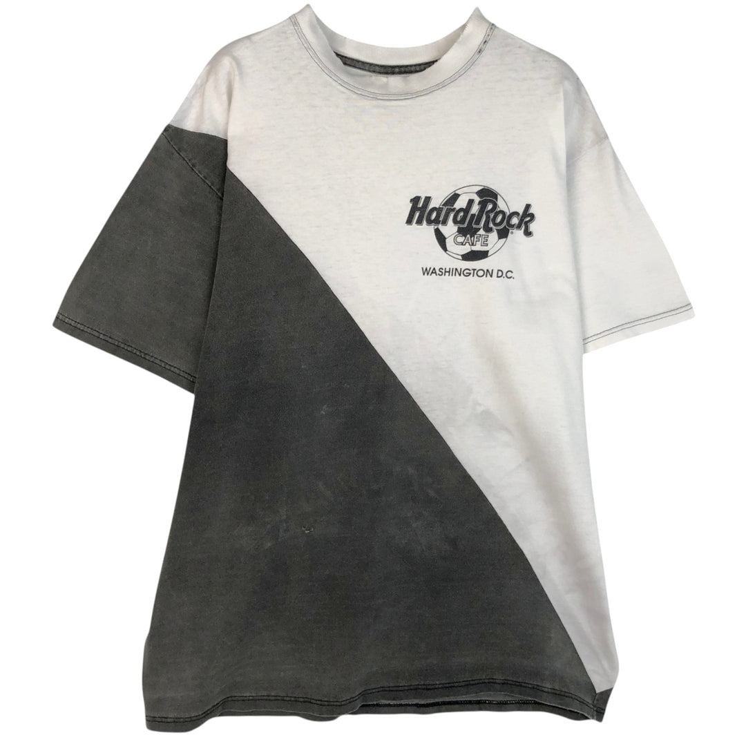 90'S Hard Rock Cafe Two-Tone Advertising T-Shirt, Made in USA, Men's XL (approx.), Vintage cotton white type Vintage Second Hand