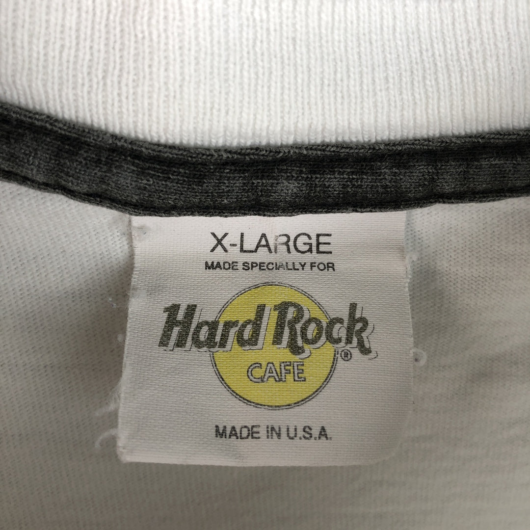 90'S Hard Rock Cafe Two-Tone Advertising T-Shirt, Made in USA, Men's XL (approx.), Vintage cotton white type Vintage Second Hand