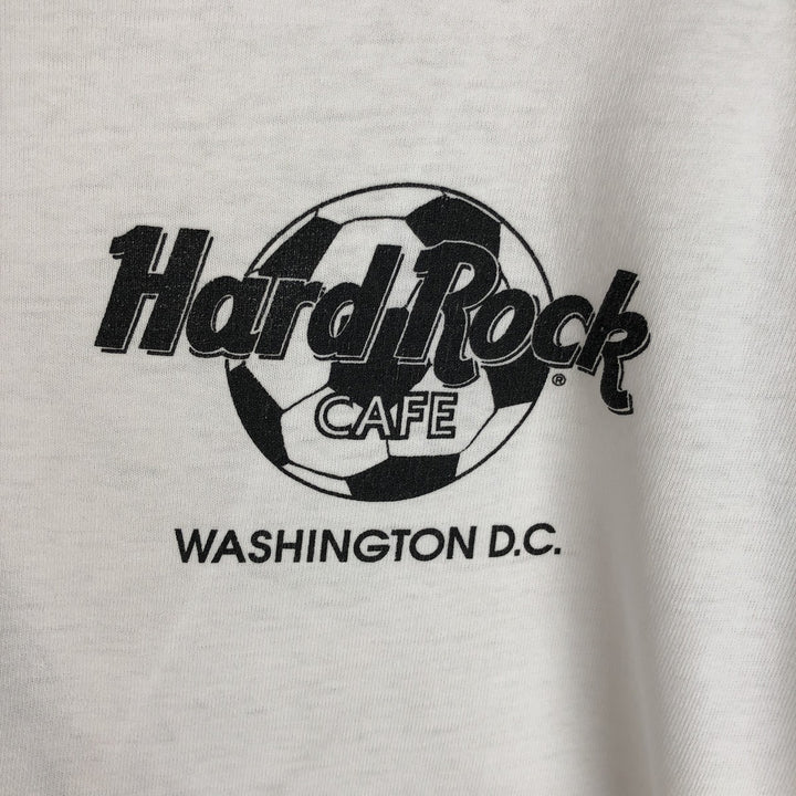 90'S Hard Rock Cafe Two-Tone Advertising T-Shirt, Made in USA, Men's XL (approx.), Vintage cotton white type Vintage Second Hand