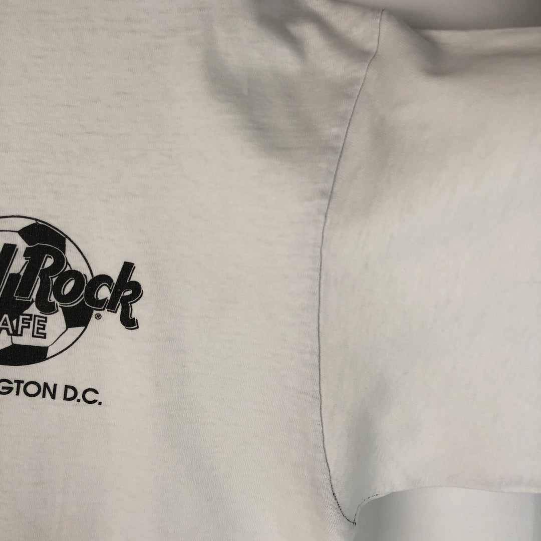 90'S Hard Rock Cafe Two-Tone Advertising T-Shirt, Made in USA, Men's XL (approx.), Vintage cotton white type Vintage Second Hand