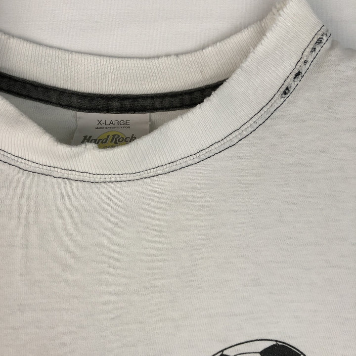 90'S Hard Rock Cafe Two-Tone Advertising T-Shirt, Made in USA, Men's XL (approx.), Vintage cotton white type Vintage Second Hand