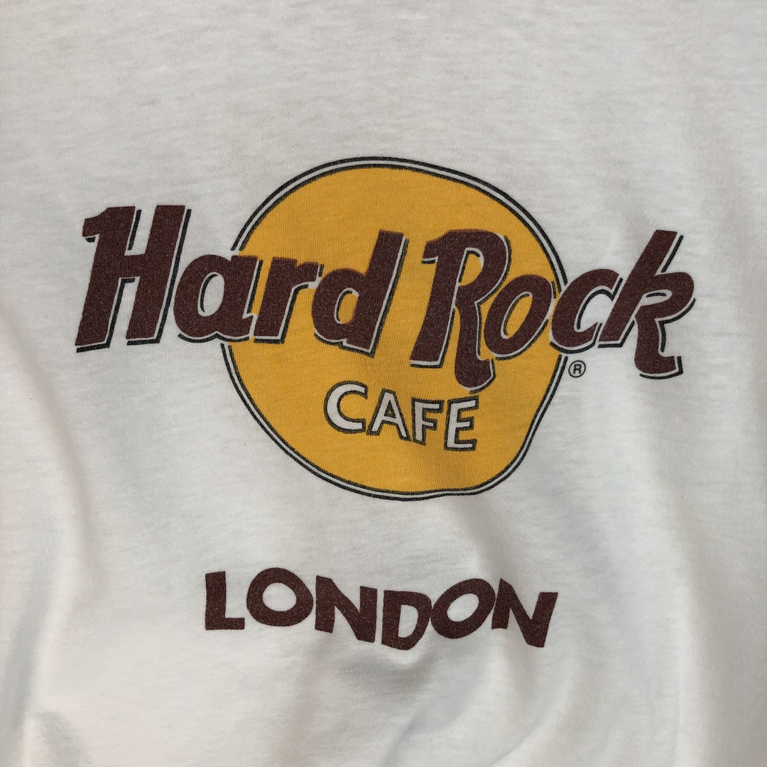 90'S Screen Stars Hard Rock Cafe Advertising T-Shirt, Men's Size L (approx.), Vintage unclear white type Vintage Second Hand