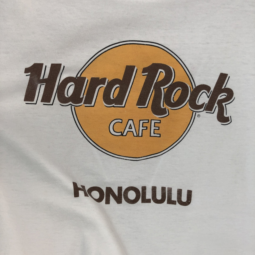 Vintage 90'S Hard Rock Cafe advertising t-shirt, men's size S. unclear white type Vintage Second Hand
