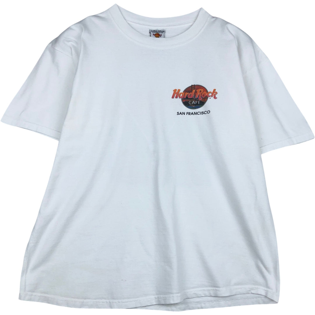 90'S HARD ROCK CAFE Hard Rock Cafe Advertising T-shirt Made in USA Men's XL Vintage cotton white type Vintage Second Hand