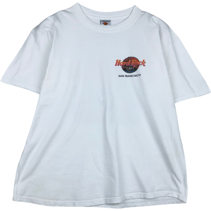 90'S HARD ROCK CAFE Hard Rock Cafe Advertising T-shirt Made in USA Men's XL Vintage cotton white type Vintage Second Hand