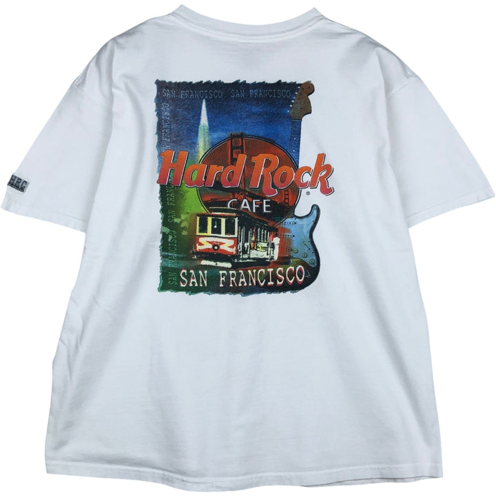 90'S HARD ROCK CAFE Hard Rock Cafe Advertising T-shirt Made in USA Men's XL Vintage cotton white type Vintage Second Hand