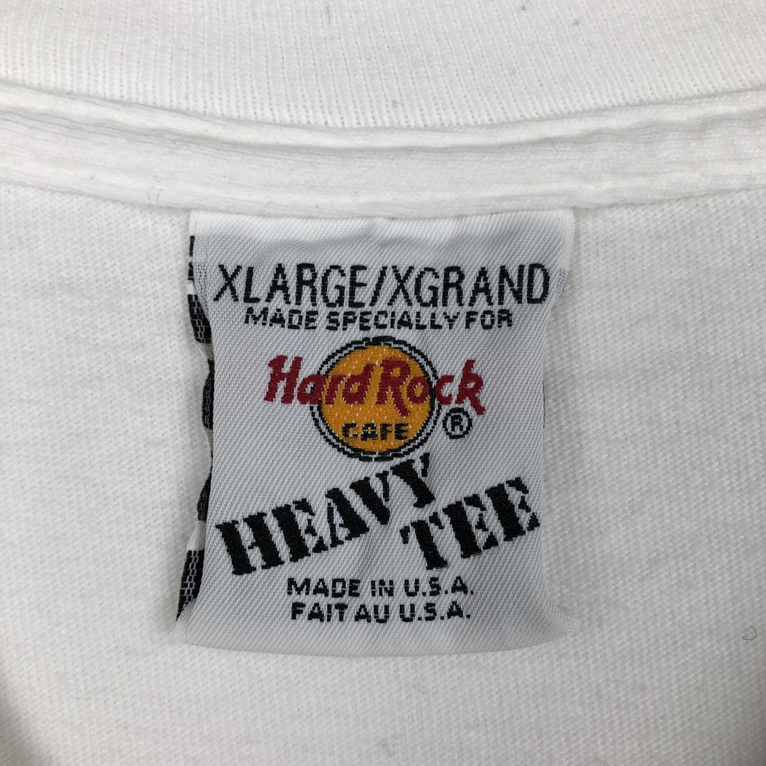 90'S HARD ROCK CAFE Hard Rock Cafe Advertising T-shirt Made in USA Men's XL Vintage cotton white type Vintage Second Hand