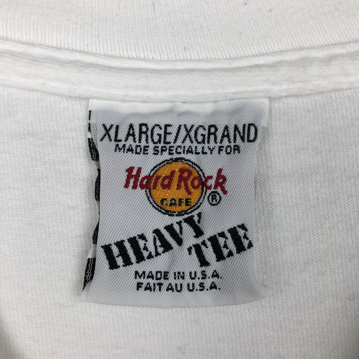 90'S HARD ROCK CAFE Hard Rock Cafe Advertising T-shirt Made in USA Men's XL Vintage cotton white type Vintage Second Hand