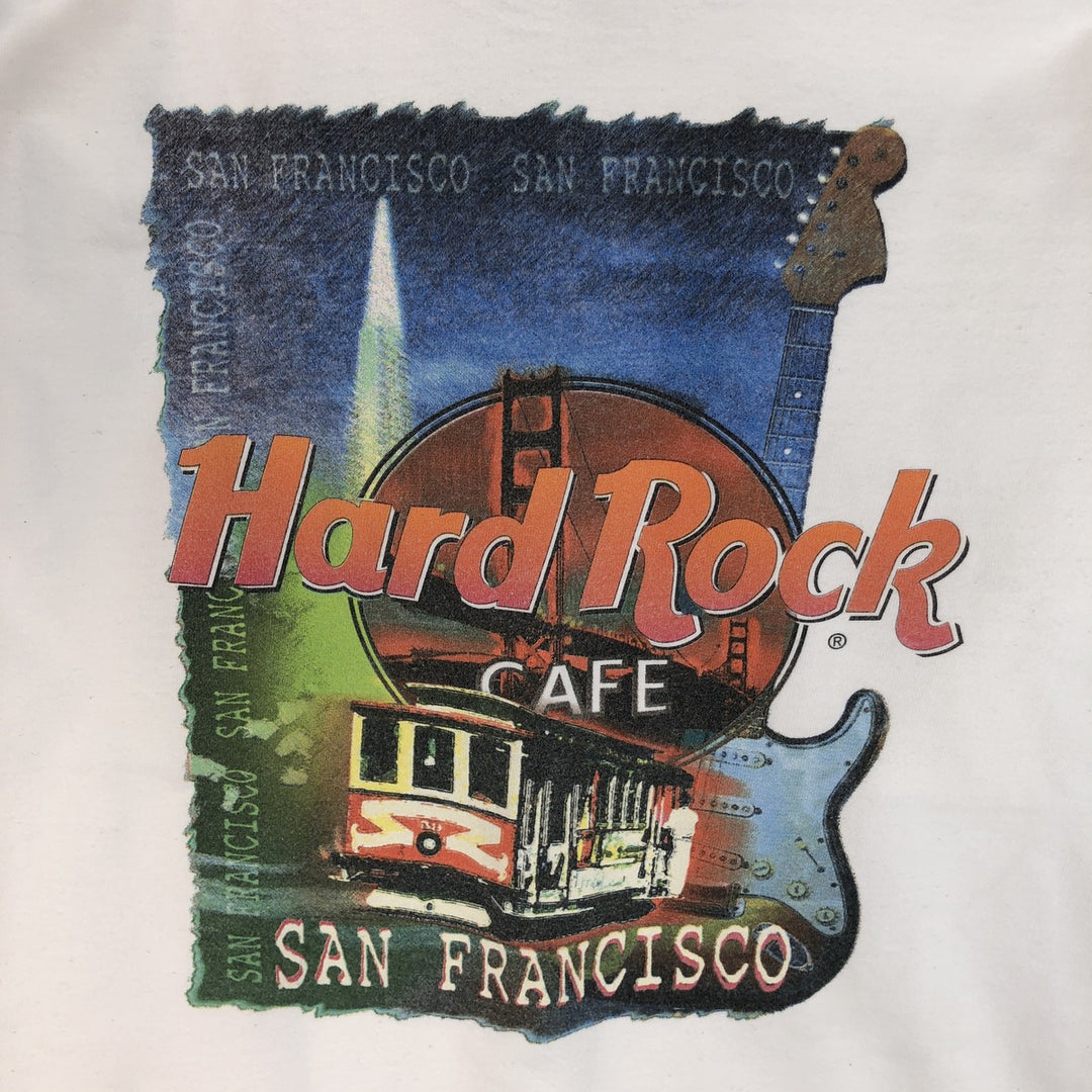 90'S HARD ROCK CAFE Hard Rock Cafe Advertising T-shirt Made in USA Men's XL Vintage cotton white type Vintage Second Hand