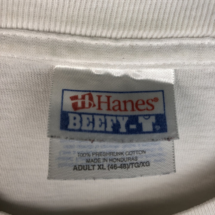 2000'S Hanes BEEFY-T Blue Tag IN-N-OUT BURGER Advertising T-Shirt, Men's XL equivalent. cotton white type Vintage Second Hand