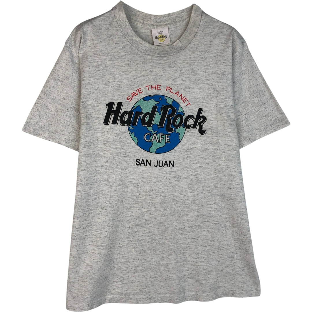 ~90'S Hard Rock Cafe Advertising T-Shirt, Made in USA, Men's Size L (Equivalent), Vintage cotton gray type Vintage Second Hand