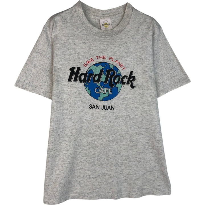 ~90'S Hard Rock Cafe Advertising T-Shirt, Made in USA, Men's Size L (Equivalent), Vintage cotton gray type Vintage Second Hand