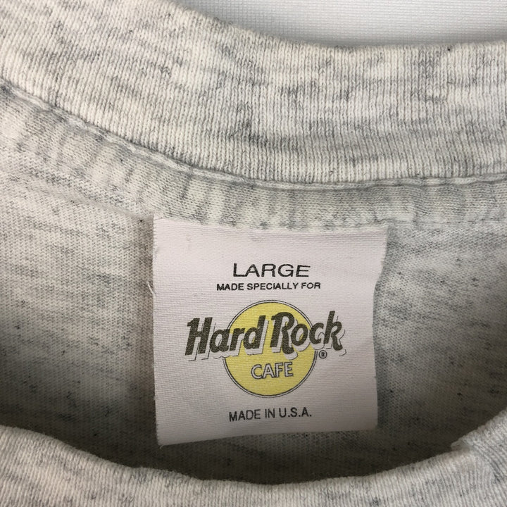 ~90'S Hard Rock Cafe Advertising T-Shirt, Made in USA, Men's Size L (Equivalent), Vintage cotton gray type Vintage Second Hand