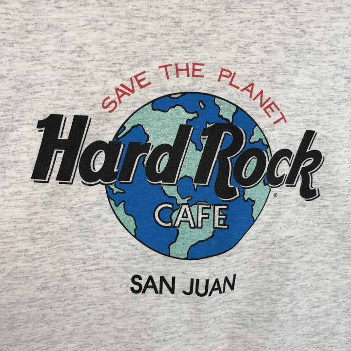 ~90'S Hard Rock Cafe Advertising T-Shirt, Made in USA, Men's Size L (Equivalent), Vintage cotton gray type Vintage Second Hand