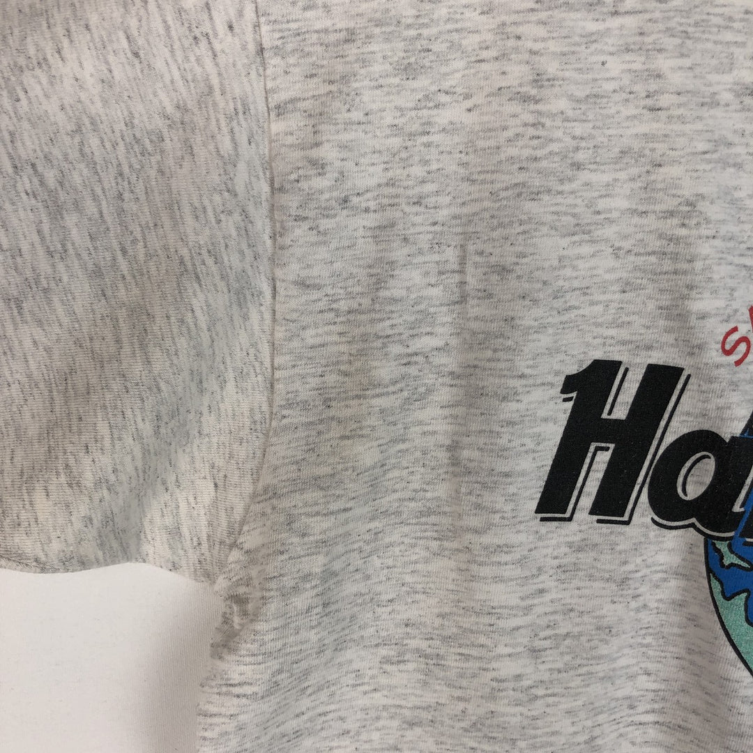 ~90'S Hard Rock Cafe Advertising T-Shirt, Made in USA, Men's Size L (Equivalent), Vintage cotton gray type Vintage Second Hand