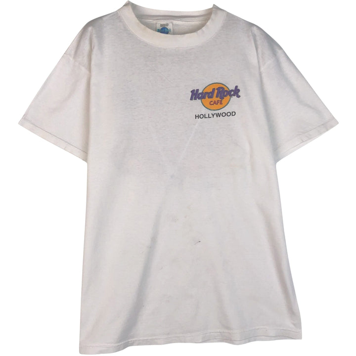 HARD ROCK CAFE Hard Rock Cafe Advertising T-shirt Men's L size cotton white type Vintage Second Hand