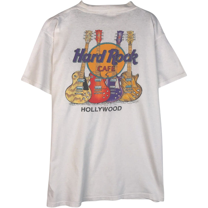 HARD ROCK CAFE Hard Rock Cafe Advertising T-shirt Men's L size cotton white type Vintage Second Hand