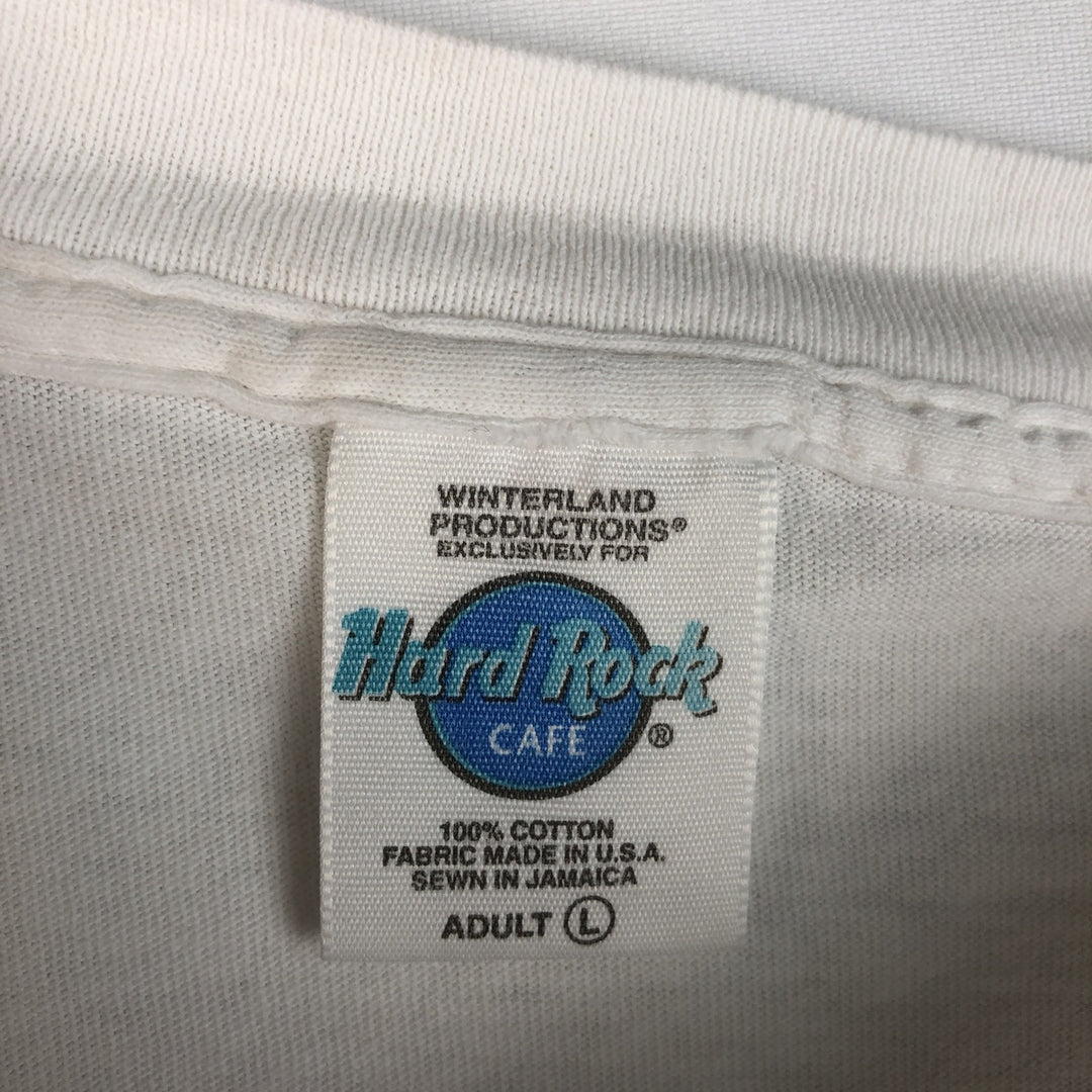 HARD ROCK CAFE Hard Rock Cafe Advertising T-shirt Men's L size cotton white type Vintage Second Hand