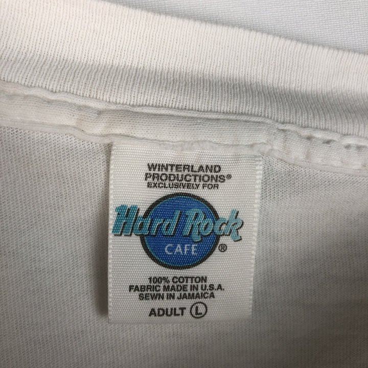 HARD ROCK CAFE Hard Rock Cafe Advertising T-shirt Men's L size cotton white type Vintage Second Hand