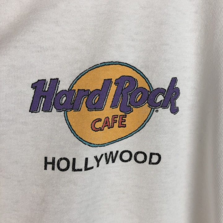 HARD ROCK CAFE Hard Rock Cafe Advertising T-shirt Men's L size cotton white type Vintage Second Hand