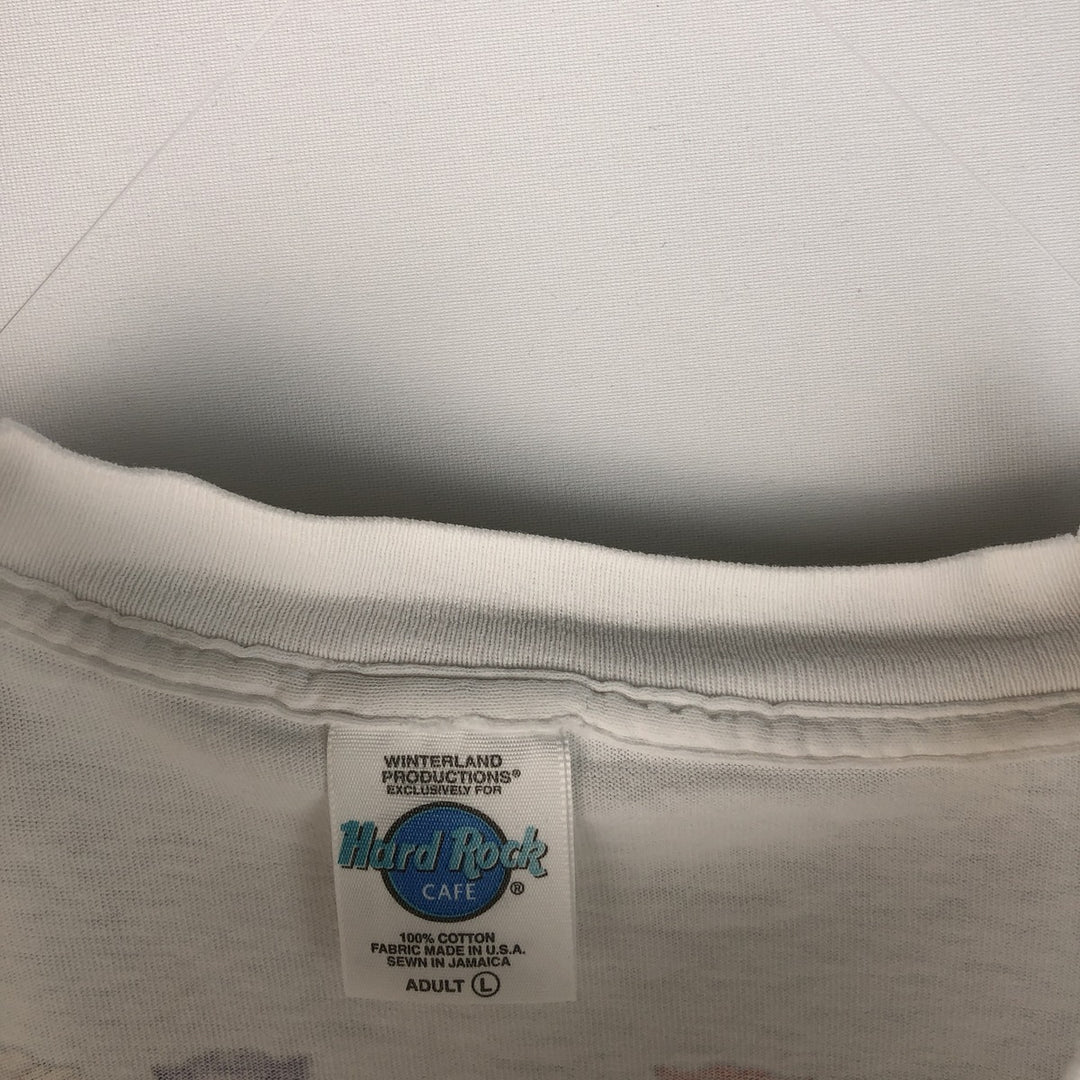 HARD ROCK CAFE Hard Rock Cafe Advertising T-shirt Men's L size cotton white type Vintage Second Hand