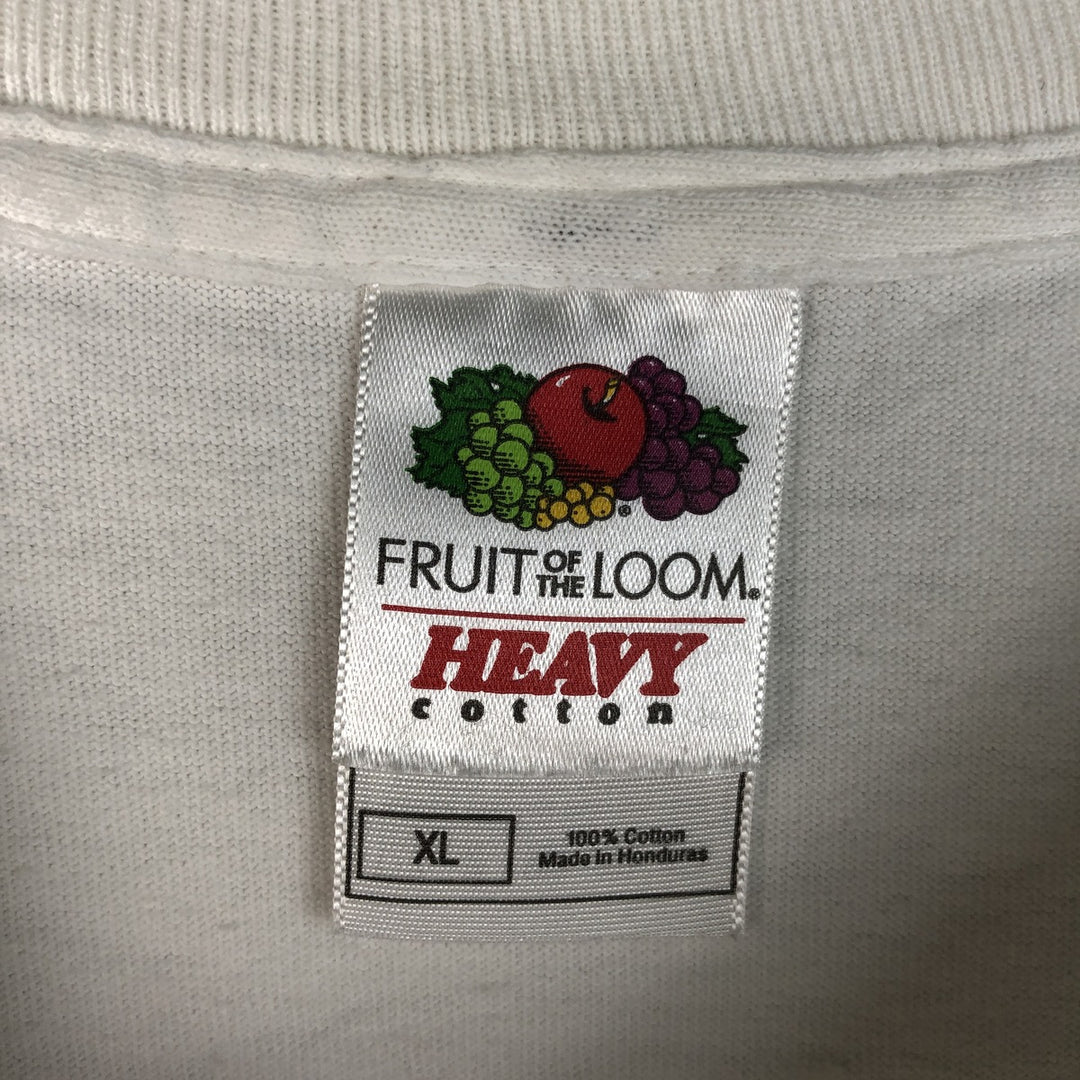 Fruit of the Loom Heavycotton Miller Lite Beer Advertising T-Shirt, Men's Size XL (approx.) cotton white type Vintage Second Hand